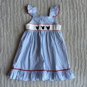 Stitchy Fish Disney Mickey Light Blue dress size 7